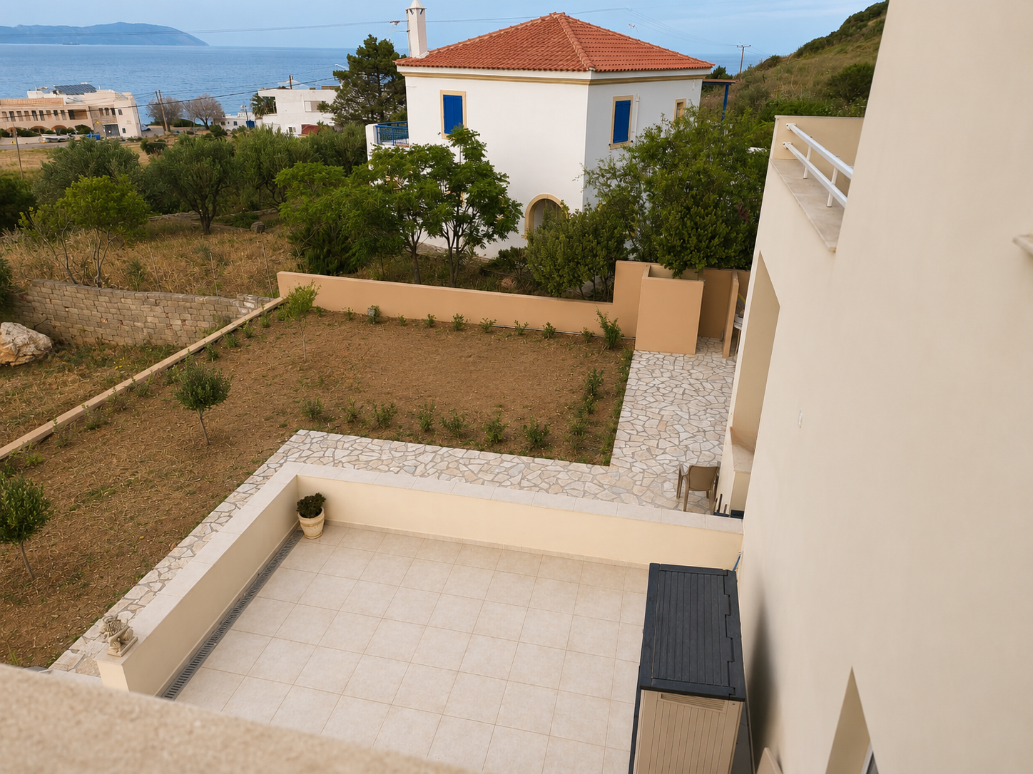 Garden view towards the sea