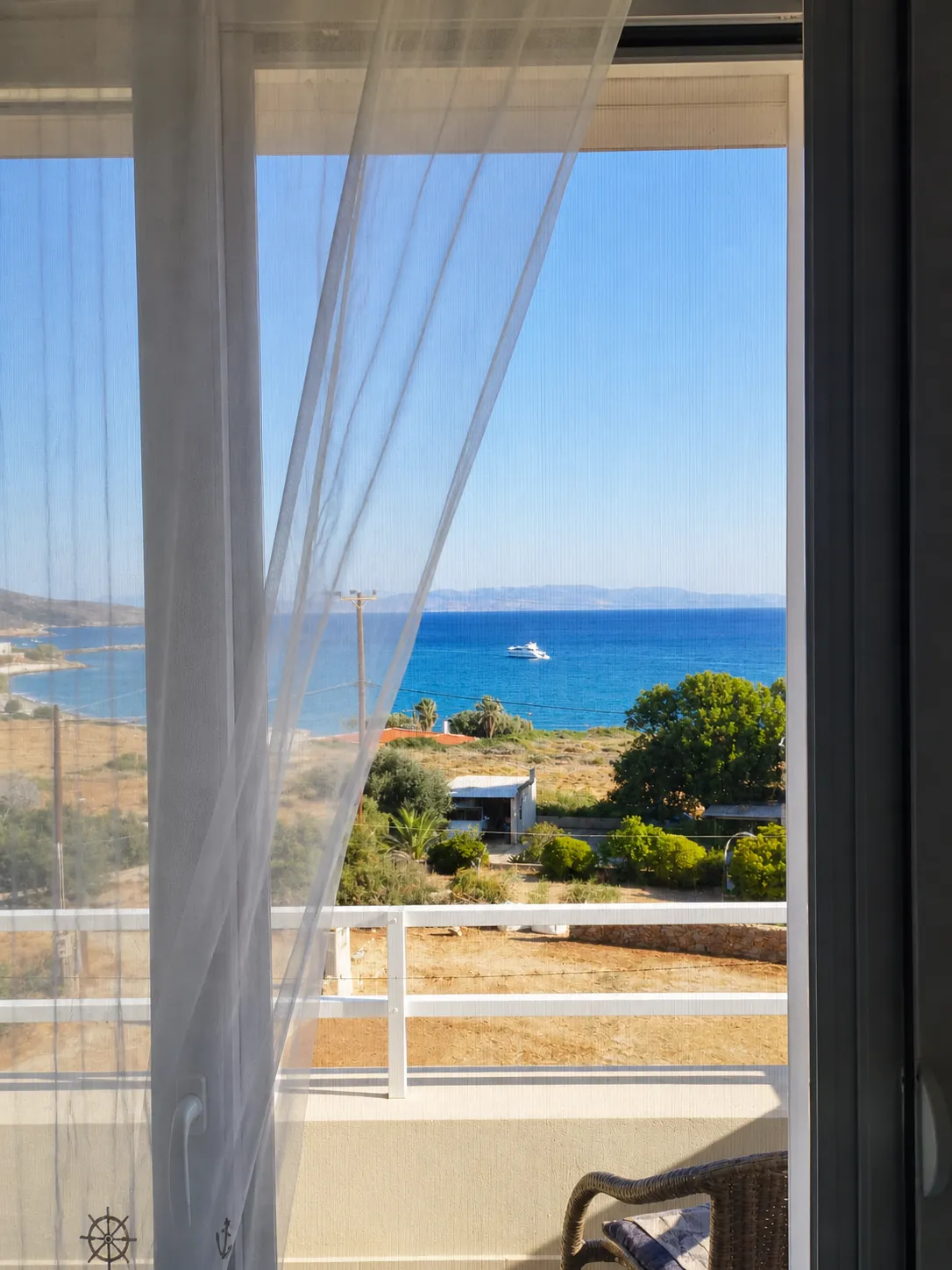 Sea view from window