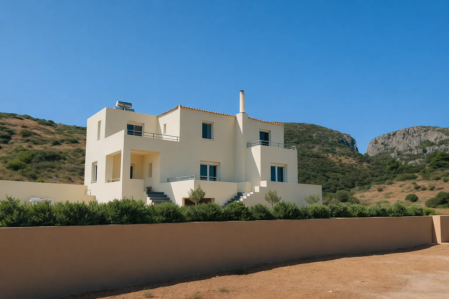 Luxury villa on Kythira island overlooking the Aegean Sea