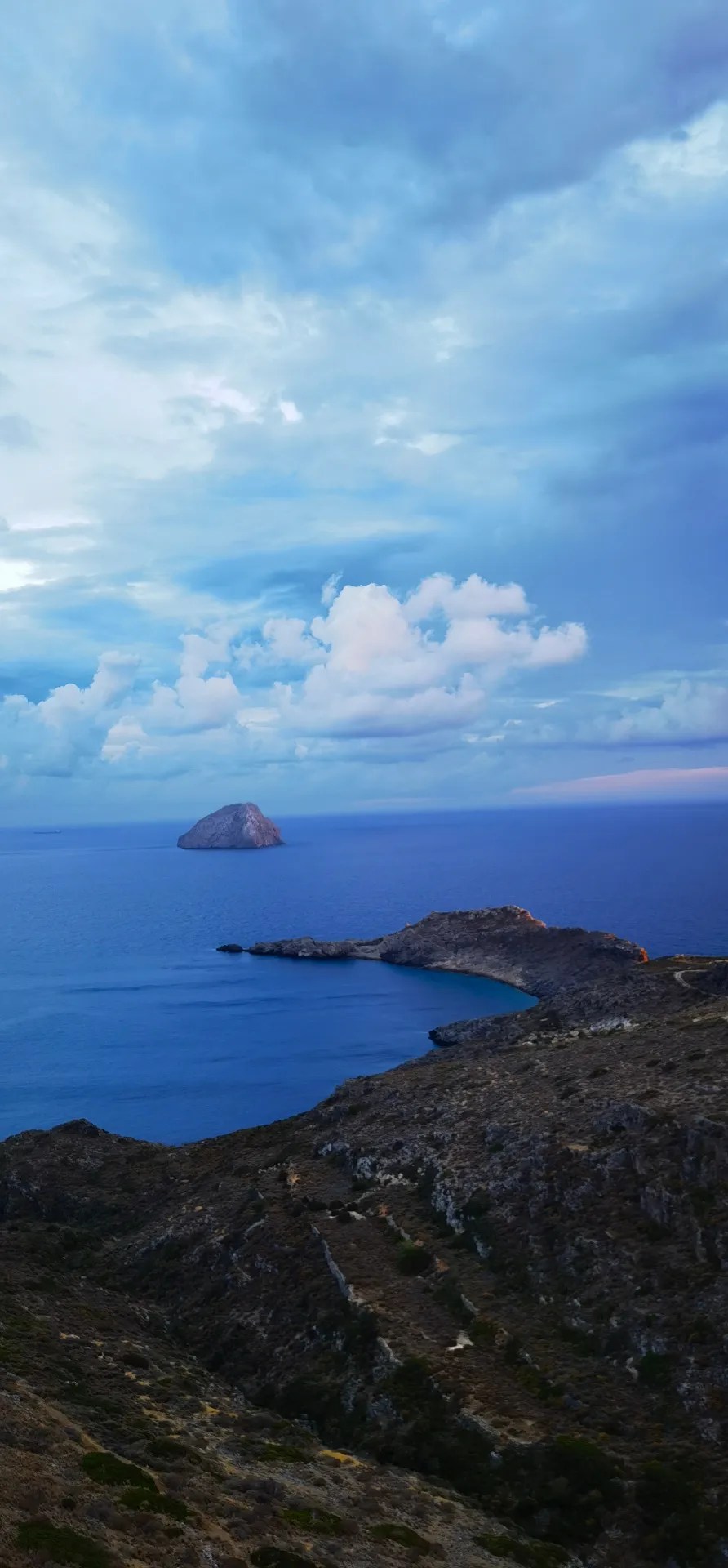 Chora Castle by moonlight